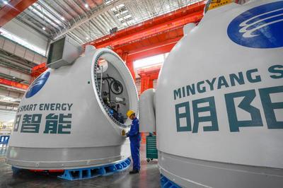 探营冰博会⑧｜张家口明阳新能源高端装备制造产业基地首台风机下线 助力风力发电产业升级